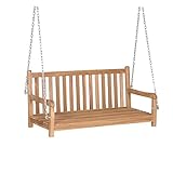 Ambientehome, braun Teak Hängeschaukel Hollywoodschaukel 150 cm Schauk
