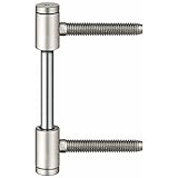 Gedotec Stahlzargen Türband Variant-Rahmenteil V 0026 WF vernickelt für gefälzte Innen-Türen | Anschlag DIN links & rechts | Türscharnier mit Tragkraft 70 kg | 1 Stück - Einbohrband für Zimmertü