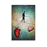 Christian Schloe The Balance Poster dekorative Malerei Leinwand Wandkunst Wohnzimmer Poster Schlafzimmer Malerei 08x12inch(20x30cm)