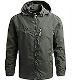 SKYWPOJU Herren Warme Winterjacke Fleece Militär Jacke Cargo Jacke mit Brusttaschen Pilotenjacke Bomber Blouson Männer (Color : Green, Size : M)