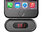 FM Transmitter, 3.5mm FM Transmitter Handfrei-Anruf drahtloses Radio Autokit, kompatibel mit iPhone, iPad, iPod, Samsung, HTC, MP3, MP4