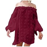 Eleganter, Fester Damen-Chiffon-Jacquard-Bandeau-Blumenbesatz mit Laternenärmeln, fließender Swing, lose Oberteile, Smock