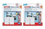 tesa Powerstrips Bildernagel, selbstklebend (4 Stück, Weiß)