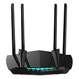 Cigovd LV-AC22 1200Mbps Wireless Router 2.4G+5G Dual-Frequenz WiFi Router Gigabit Router mit 4 externen Antennen Schwarzer EU Steck