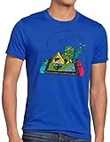 style3 Crossing Fisch Herren T-Shirt Animal Videospiel Horizons, Größe:4XL, Farbe:B