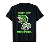 T-Rex Gaming Gamer Motiv Out of Control Tyrannosaurus Dino T-S