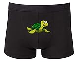 Boxershort - Schildkröte Cartoon Comic Freudig - Unterhose für Herren und M