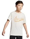 Nike Kinder Breathe Hyper Dry T-Shirt, Light Cream/Orange Peel, L