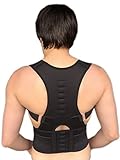 Rückenbandage Rückenhalter Haltungskorrektur Geradehalter Rücken Stabilisator (Schwarz)