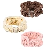 Tonglura Individualität 3 stücke Korallen Fleece Make-up Stirnbänder Mädchen Kosmetik Stirnbänder Waschen Gesicht Haarbänder Dusche Sport Stirnbänder Kompatibel mit Frauen Damen Dock