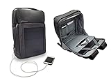WG WATAGIFT Solar Rucksack mit integriertem 8 Watt at 6 volts Solar-Panel | USB-Anschluss | 17.5 und 12 Zoll Laptopfächer| 30 Liter | W