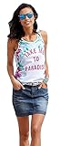 KangaROOS Damen Top Blumenprint Schleifen Weiß 40