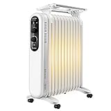 Heizlüfter Mobile Heizgerät Raum Radiator Heater - 2100W Ölheizung, Heizradiator mit Überhitzungsschutz, regelbarem Thermostat, Heizkörper Heizung for Haus und Bü