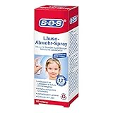 SOS Läuse-Abwehr-Spray, vorbeugendes Spray zur Abwehr von Kopfläusen, bis zu 12 Stunden zuverlässiger Schutz vor Läusebefall, dermatologisch getestet und für Kinder ab 1 Jahr geeignet, 1x100ml Spray