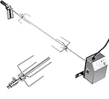 107cm Grillspieß Set Motor 220-240V, Universal Einsetzbar aus Edelstahl Elektrischer Drehspieß BBQ für Rotisserie und Gasg