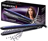 Remington Glätteisen Pro-Ion Testsieger (dreifache Ionen-Technologie & Ultra-Turmalin-Keramikbeschichtung sorgen für weniger Frizz und statische Aufladung) LCD-Display, 150-230°C, Haarglätter S7710