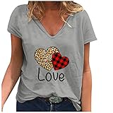 Tshirts Damen 3D neuheit Farbverlauf Sweatshirt Damen 3/4 ärmel Kurzarm t-Shirt y2k Fashion Gradient Muster Pullover top Frauen Rundhals Steigung Druck Bluse elegant ober(#220223 T-Shirt 08-A28, 5XL)