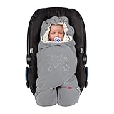 ByBoom Baby Einschlagdecke für die Übergangszeit und Sommer, OEKO-TEX, für Babyschale, Autokindersitz, z.B. Maxi-Cosi, Römer, für Kinderwagen, Buggy, Babytrage, z.B. Manduca, Babyb