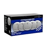 5er-Set Funkrauchmelder Jucon LM-101 LG, Feuermelder, geprüft nach EN 14604