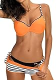 Yuson Girl Bikini Sets Damen Push Up, Bademode Push up Bikinis mit Bügel Triangel Zweiteilig Gebunden Sexy Strand Badeanzug Badebekleidung für F