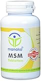 manako MSM (Methylsulfonylmethan) Tabletten, 240 Stück, Dose (1 x 240 Tabletten)