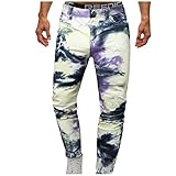 Roselan Hip-Hop Batikgefärbt Jeanshose 2020 Herbstmode Street Pants Casual Slim Denim-Jeans Mit Knopfe Und Tasche Für Herren Stretch Baumwolle Freizeithose J