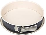 Zenker Springform Ø 26 cm CREME NOIR, Backform mit Flachboden und Auslaufschutz aus Stahlblech, runde Kuchenform mit keramisch verstärkter Antihaftbeschichtung (Farbe: Crème/Anthrazit), Menge: 1 Stück