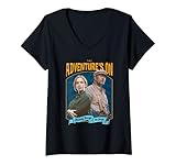 Damen Disney Jungle Cruise Frank and Lily Adventure T-Shirt mit V