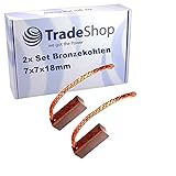 2x Trade-Shop Bronze-Kohlen Kohlebürsten 7 x 7 x 18mm 12-24 Volt für verschiedene KFZ-Motoren Rolltor Garagentor Antriebe Lichtmaschine Wasserpump