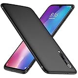 Peakally Xiaomi Mi 9 Hülle, Matte Oberfläche Soft Hüllen [Ultra Dünn] [Kratzfest] TPU Schutzhülle Case Weiche Handyhülle für Xiaomi Mi 9-Schw