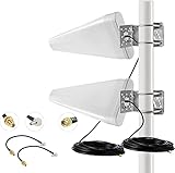 Outdoor 11dBi Dual MIMO Breitband direktionales Yagi Panel 3G 4G Cellular SMA/TS9 Stecker Antenne mit 10 Meter Kabel für Netgear Nighthawk Verizon AT&T T-Mobile Sprint Cellular 4G LTE R