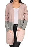 VERO MODA Damen Strickjacke VMDina Cardigan gestreift 10244840 Woodrose M