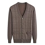 Super große Herbst 100% Kaschmir Cardigan Herren Mantel Casual V-Ausschnitt Strickpullover Plus Size S-6XL A Xxx