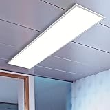 LED Panel Pendel, EVA weiß, 105x30cm, 42W LED Bürolampe Pendelleuchte, neutralweiß, Büroleuchten, Deck