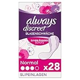 Always Discreet Inkontinenz-Slipeinlagen Normal, 84 Binden (3 x 28 Stück) dünn & flexibel für diskreten Schutz bei leichter Blasenschw