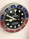 Rolex Replika Wanduhr Motiv Rolex GMT Pepsi rot b