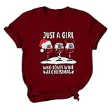 Weihnachten Oversize Sweatshirt Damen Long Shirts Sommer Oberteil v Ausschnitt Damen Longshirt Damen Kurzarm lässig Daddys Lil Monster Shirt Damen Damen Pullover weiß Damen Bluse Langarm Mein k