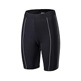 Barrageon Damen Kompressionsshorts Schnell Trocknend Base Layer Elastisch Kompression Funktionswäsche Strumpfhose Fitness Lauf Gym Training Basketball Jogging Sport Shorts Schwarz - XL