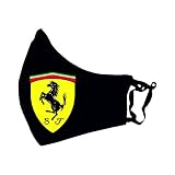 Maske für Kinder und Erwachsene, Baumwolle, waschbar, Formel 1 Ferrari (Erwachsene)