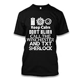 net-shirts T-Shirt mit Superwholock Aufdruck Inspired by Supernatrual, Doctor Who und Sherlock, Größe XXL, Schw