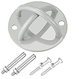 PERFETSELL Deckenhaken Hängesessel Grau Schwerlast Deckenhalterung Metall Wand Haken Decke Hängematten Befestigung Wand Halterung Deckenaufhängung mit Schraben Schaukelhaken für Boxsack Schauk
