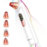 Wohlman. Mitesserentferner Porenreiniger Vakuumsauger, 4 Funktionsköpfe, 3 Modi, LED-Bildschirm und geräuscharmes Design, Weiß
