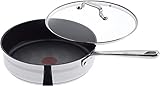 Tefal E87332 JAMIE OLIVER Edelstahl Schmorpfanne 25 cm mit Deck