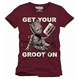 Guardians of the Galaxy 2 T-Shirt Get Your Groot On (burgunder), Rot, L