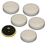 TecTake® 5X Polierschwamm Soft 180mm + Teller 180