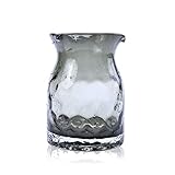NZFERT Vasen Dekor Blumenvase Vase Simple Styling Vase Wave Point Grau Glasvase Transparente Blumenvase Schöne V