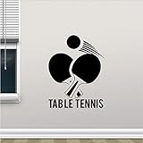 Tischtennis-Schild, Wandtattoo, Ping Pong Sport, Vinyl, Wandaufkleber, Kunst, Innendekoration, Wandbilder, entfernbare Tapete, Poster, 57 x 74
