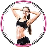 Miento Hula Hoop Reifen für Erwachsene und Kinder aus Schaumstoff. Fitness Hula Hoop Reifen mit Noppen zur Gewichtsabnahme. Durchmesser verstellbar, 8 abnehmbare Ab