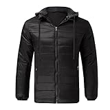 YULONGESS Herren Jacke Winter Winterjacke Herren Extraleichte Jacke Langer Trenchcoat Stehkragen Langarm Wintermantel Leicht Freizeitjacke Übergangs Windjack