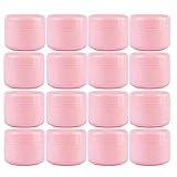 30ml runder auslaufsicherer Plastikbehälter in Rosa Rosa Deckel Reiseaufbewahrung Make-up Gesichtscreme Lotion Peelings Cremes und DIY (30er Pack)